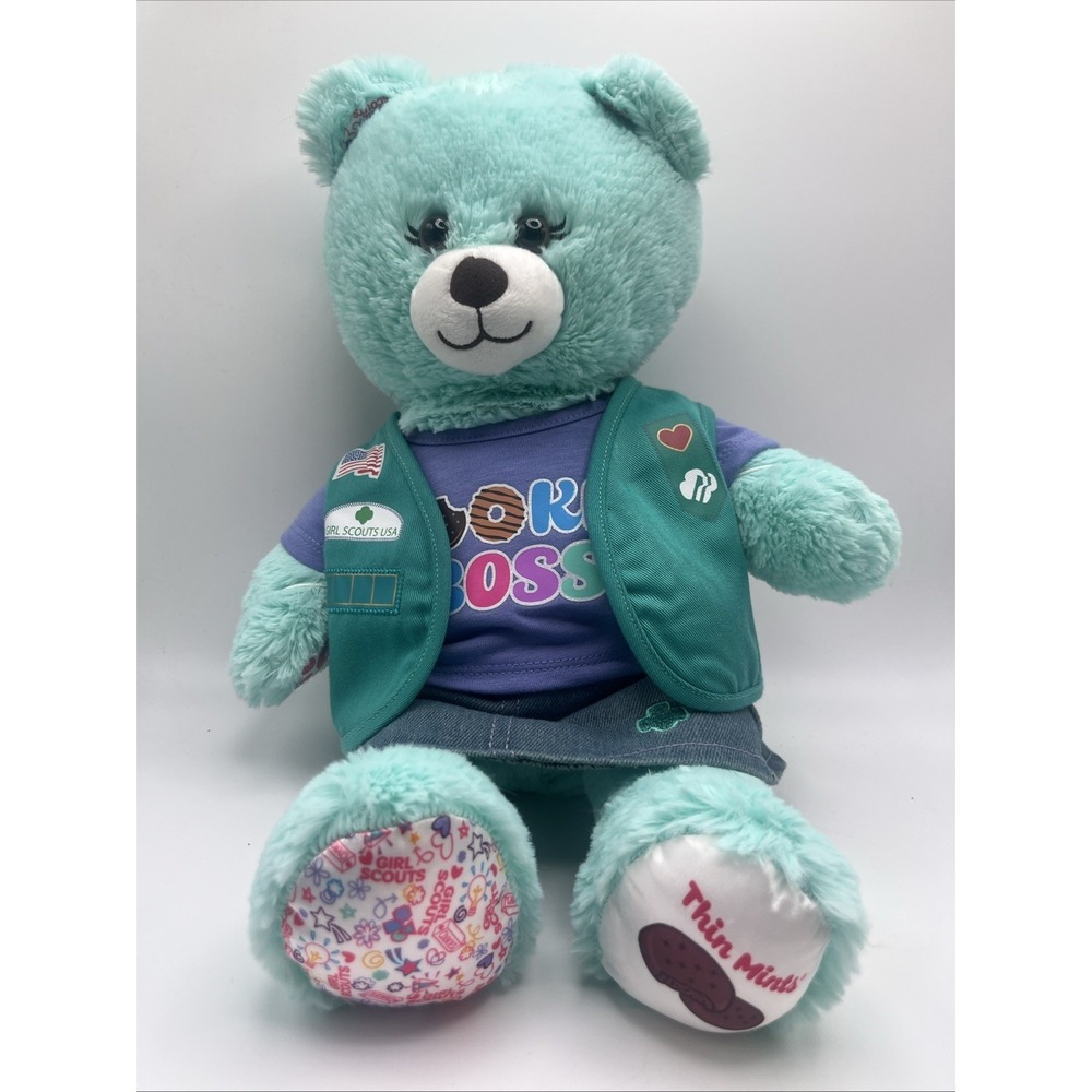 BUILD A BEAR Girl Scout Thin Mints Plush w/ Outfit Cookie Boss Shirt Skirt Vest